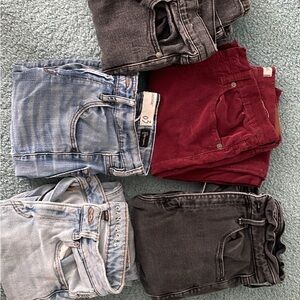 Abercrombie & Fitch, Madewell, Garage, American Eagle pants